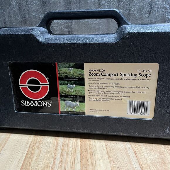 Simmons Spotting Scope Model 41200 Model 1200 Zoom Compact 15-45x50 W/ Tripod‎ - Picture 2 of 6